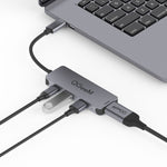 Adattatore HUB USB 3.0 Type-C 4 in 1 QGeeM UH04-1