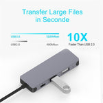 Adattatore HUB USB 3.0 Type-C 4 in 1 QGeeM UH04-1