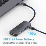 Adattatore HUB USB 3.0 Type-C 4 in 1 QGeeM UH04-1