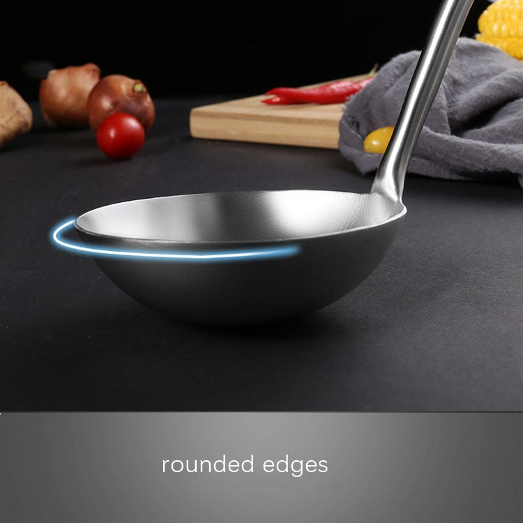 Utensili cucina in acciaio inox 304 con manico in legno