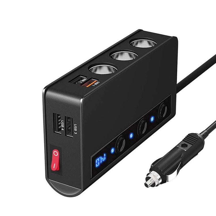 Caricabatteria auto TR24 3 in 1 con 4 porte USB