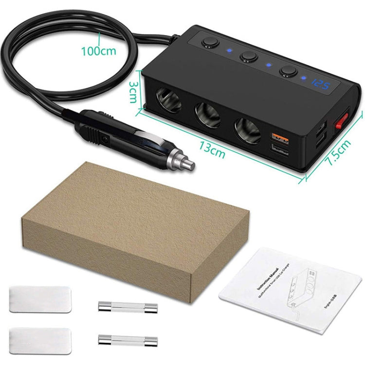 Caricabatteria auto TR24 3 in 1 con 4 porte USB