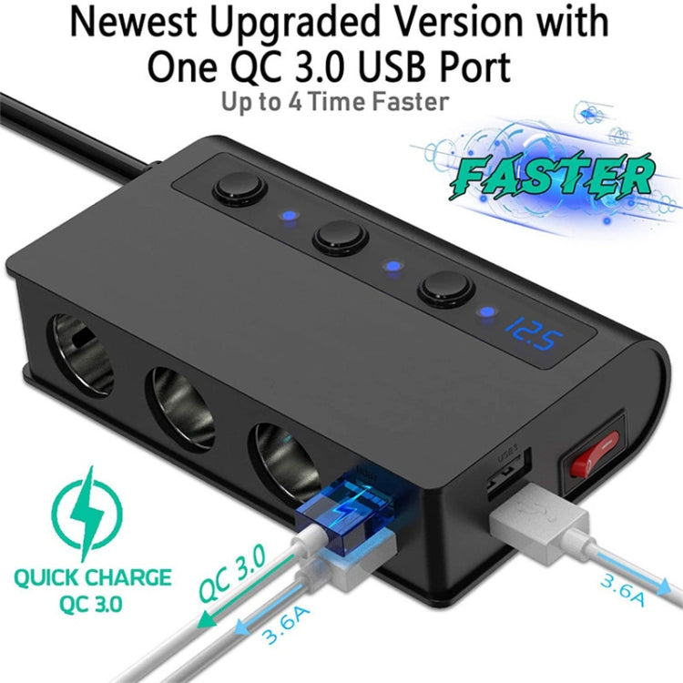 Caricabatteria auto TR24 3 in 1 con 4 porte USB