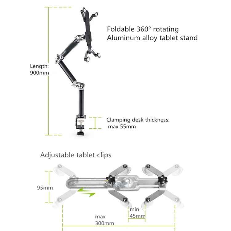 Supporto tablet in alluminio per tablet 7-11 pollici