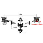 Staffa da parete doppio schermo Gibbon Mounts 300mm