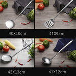 Utensile da cucina in acciaio inox 304, spatola e cucchiai