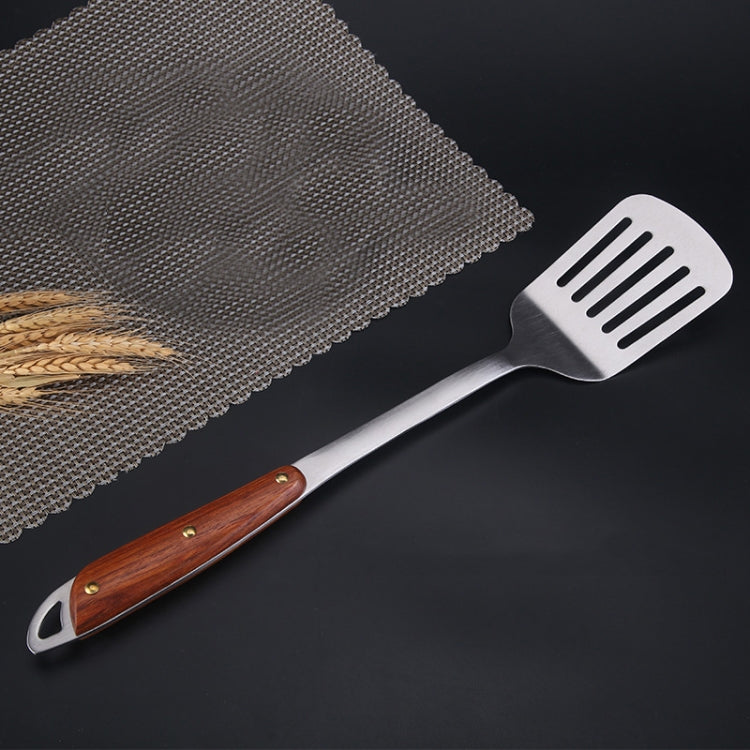 Set utensili cucina acciaio inox 304 con manico legno