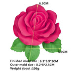 Stampo in silicone per sapone con fiore rosa grande