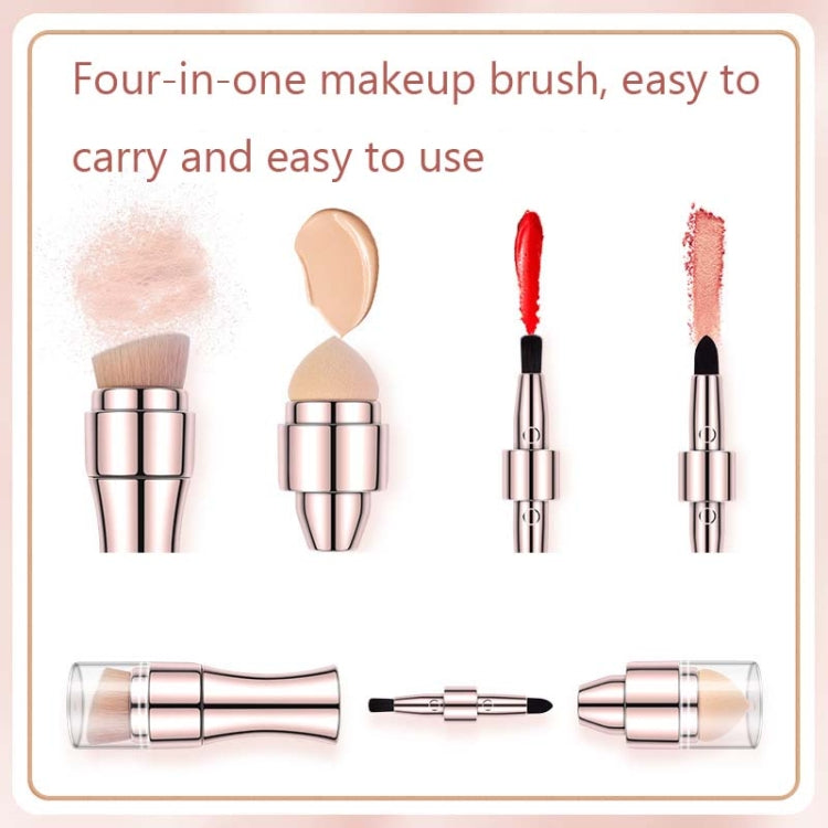 Pennello trucco retrattile 4 in 1 in metallo 13 cm