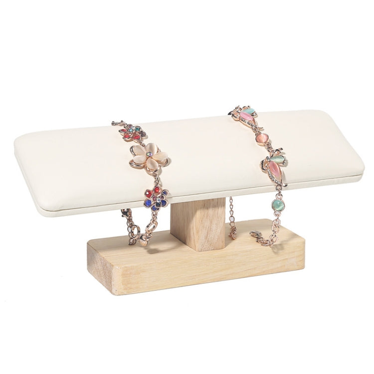 Espositore per gioielli a forma di T in legno massello