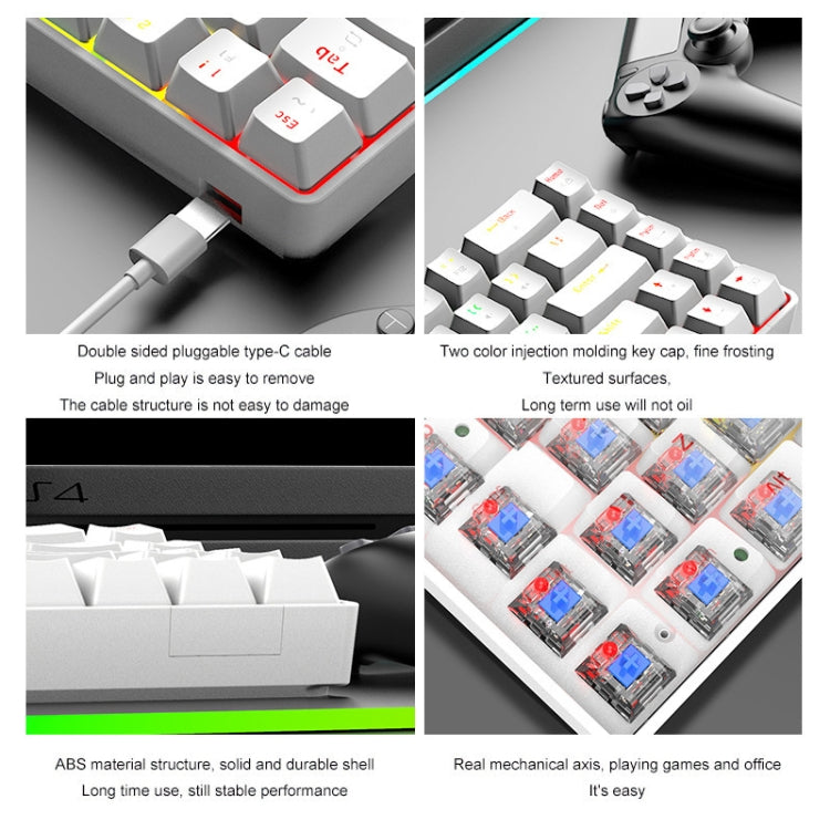 ZIYOU LANG T8 Tastiera meccanica da gioco RGB 68 tasti