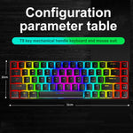 ZIYOU LANG T8 Tastiera meccanica da gioco RGB 68 tasti