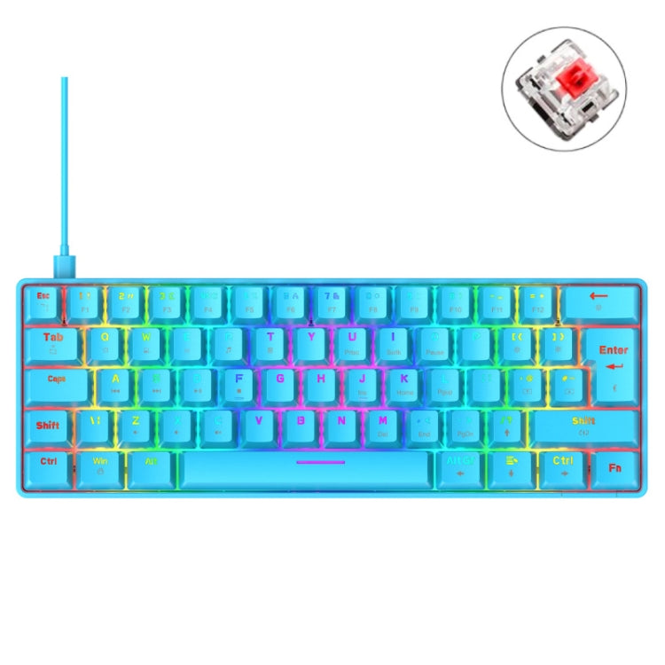 ZIYOU LANG T60 Tastiera meccanica cablata RGB 62 tasti