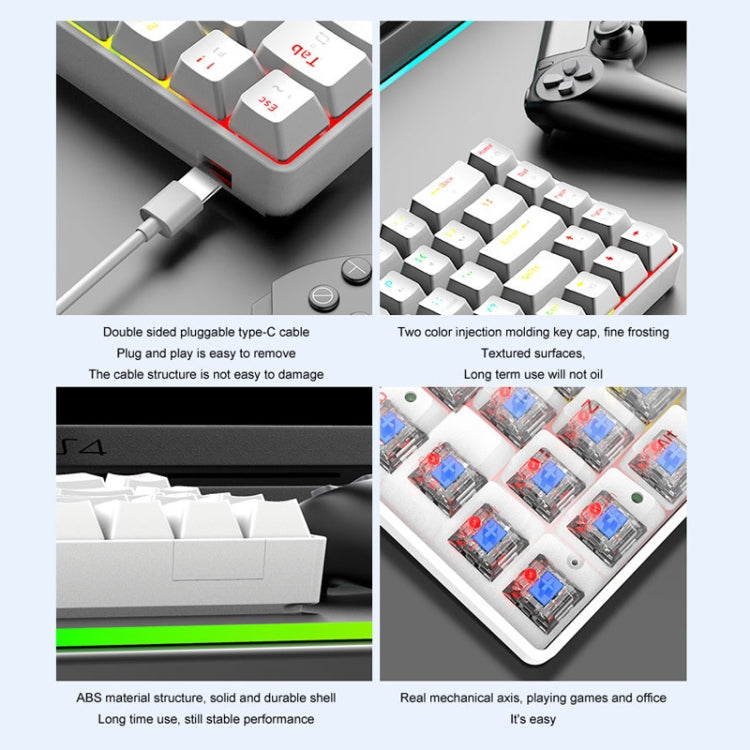 ZIYOU LANG T60 Tastiera meccanica cablata RGB 62 tasti