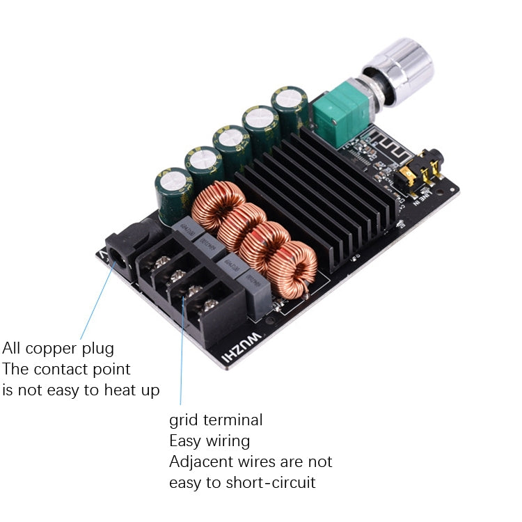 Amplificatore Bluetooth stereo Wuzhi ZK-1002, 100 W x 2 - immagine 6