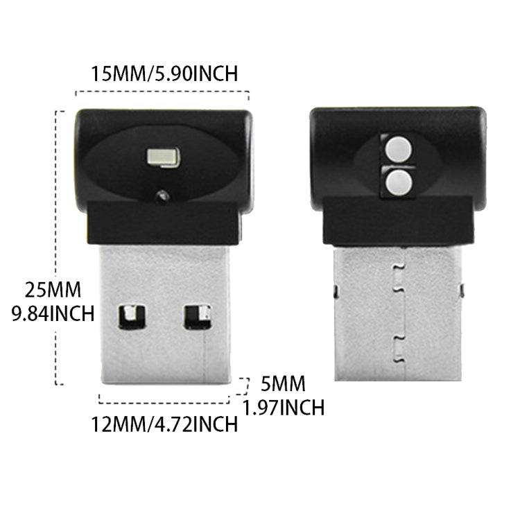 Luce LED decorativa USB per auto 2 pezzi colorata