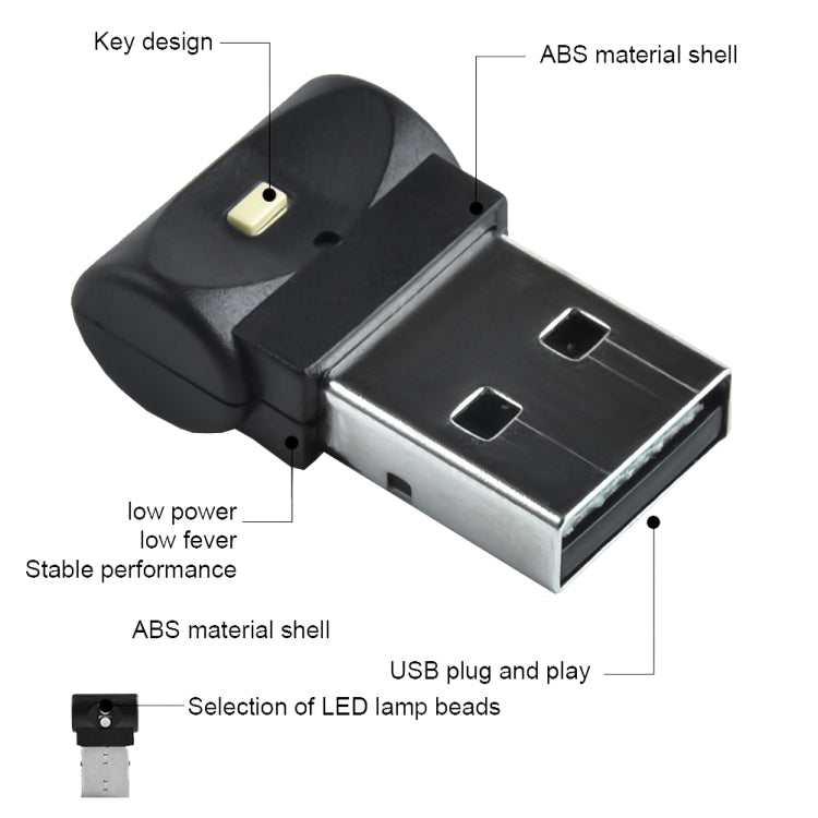 Luce LED decorativa USB per auto 2 pezzi colorata
