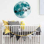 Adesivo murale luna luminosa 30cm in PVC fluorescente
