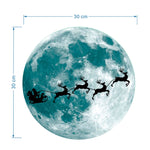 Adesivo murale luna luminosa 30cm in PVC fluorescente