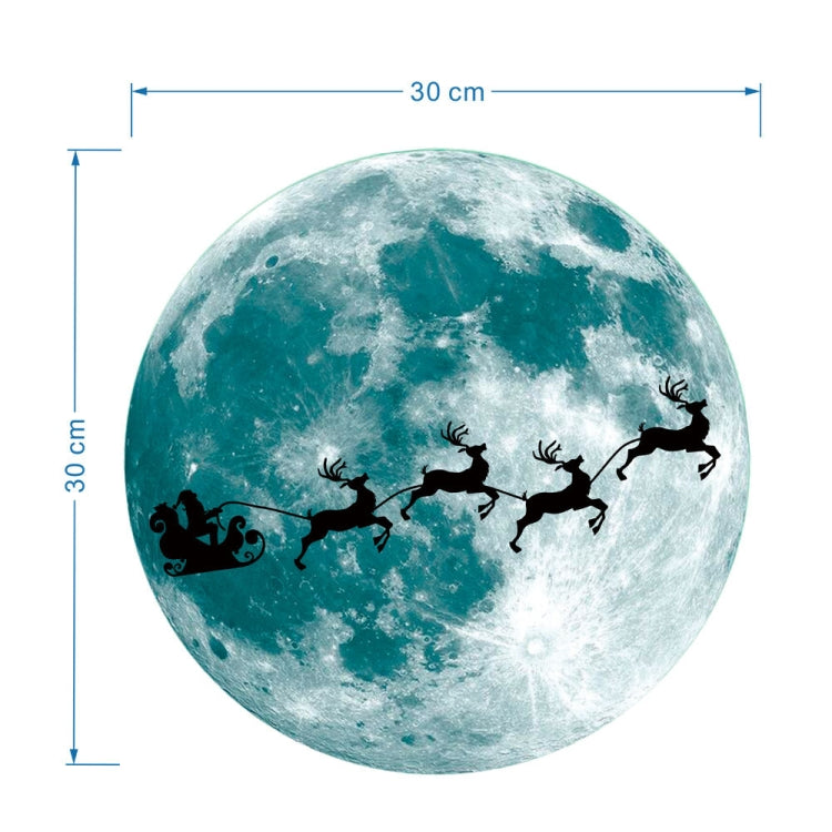 Adesivo murale luna luminosa 30cm in PVC fluorescente