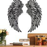Decorazione da parete ali d'angelo in metallo nero 30-45cm