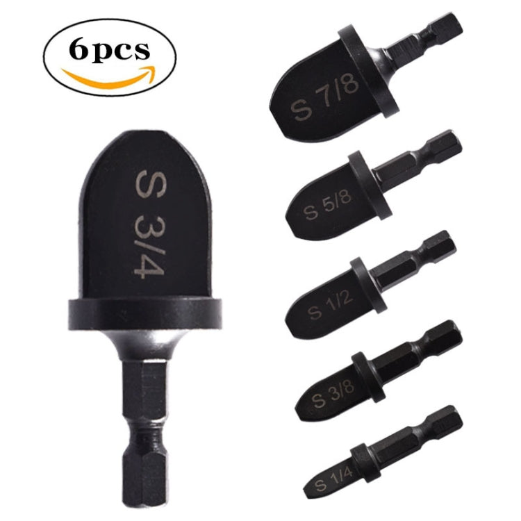 Set 6 espansori elettrici con codolo esagonale in acciaio