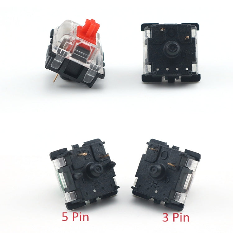 Set 10 switch Gateron G Shaft con copertura asse trasparente