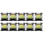 Set 10 switch Gateron G Shaft con copertura asse trasparente