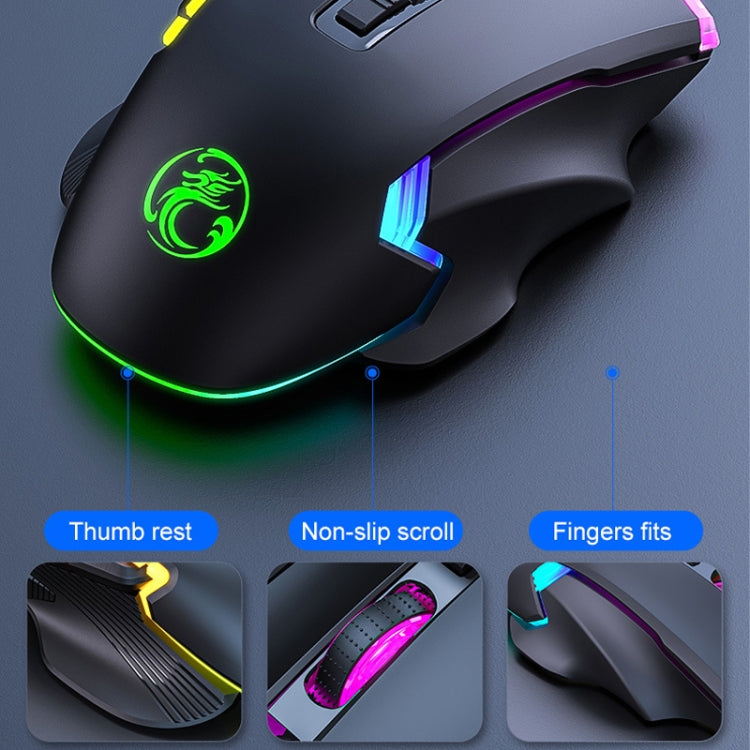 IMICE T70 Mouse da gioco cablato 7200 DPI 8 pulsanti