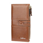 Portafoglio donna lungo Baellerry in pelle PU con zip e fibbia