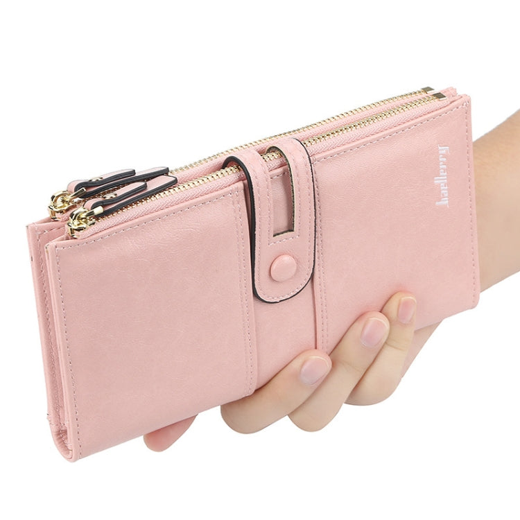 Portafoglio donna lungo Baellerry in pelle PU con zip e fibbia