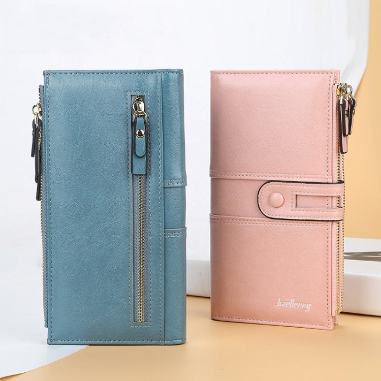 Portafoglio donna lungo Baellerry in pelle PU con zip e fibbia
