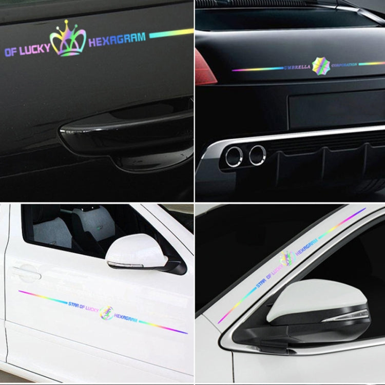 5 adesivi laser colorati 60 cm per auto