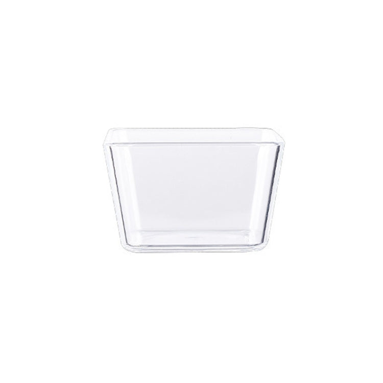 Set 2 piatti snack geometrici in acrilico trasparente e bianco