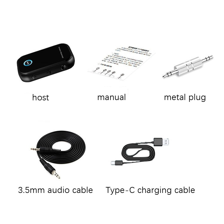 Ricevitore audio Bluetooth 5.0 per auto con cavo 3,5 mm