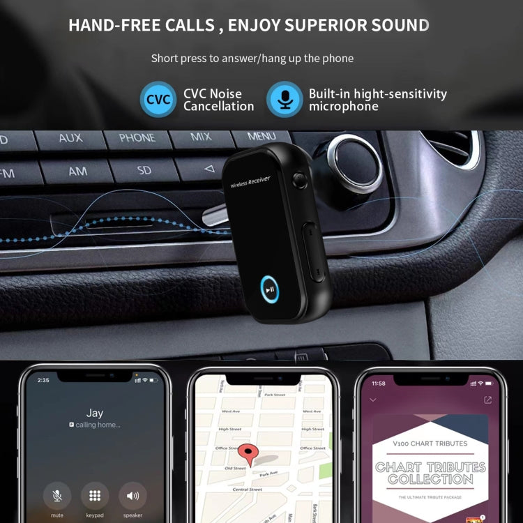 Ricevitore audio Bluetooth 5.0 per auto con cavo 3,5 mm
