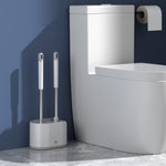 Set scopini WC doppia testa in silicone con base ventilata