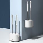 Set scopini WC doppia testa in silicone con base ventilata