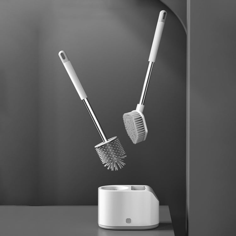 Set scopini WC doppia testa in silicone con base ventilata