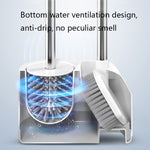 Set scopini WC doppia testa in silicone con base ventilata