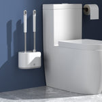 Set scopini WC doppia testa in silicone con base ventilata