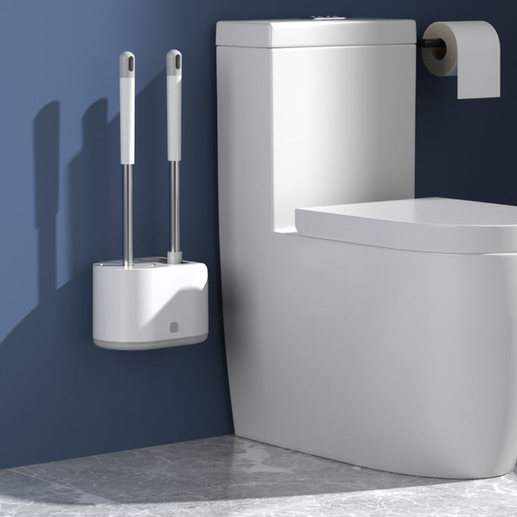Set scopini WC doppia testa in silicone con base ventilata