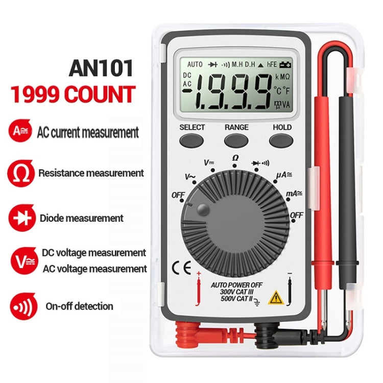 Multimetro digitale ANENG AN-101 compatto con display LCD - immagine 2