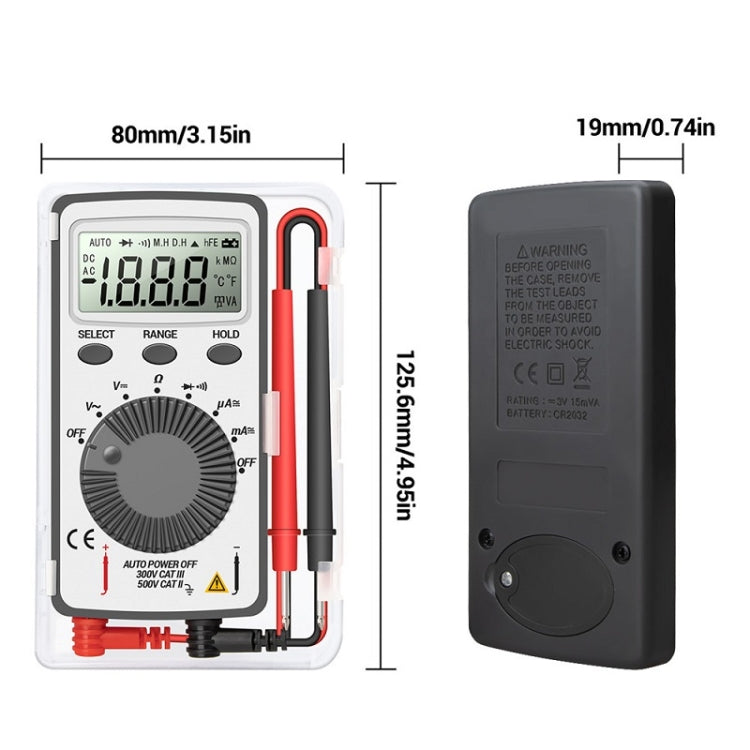 Multimetro digitale ANENG AN-101 compatto con display LCD - immagine 3