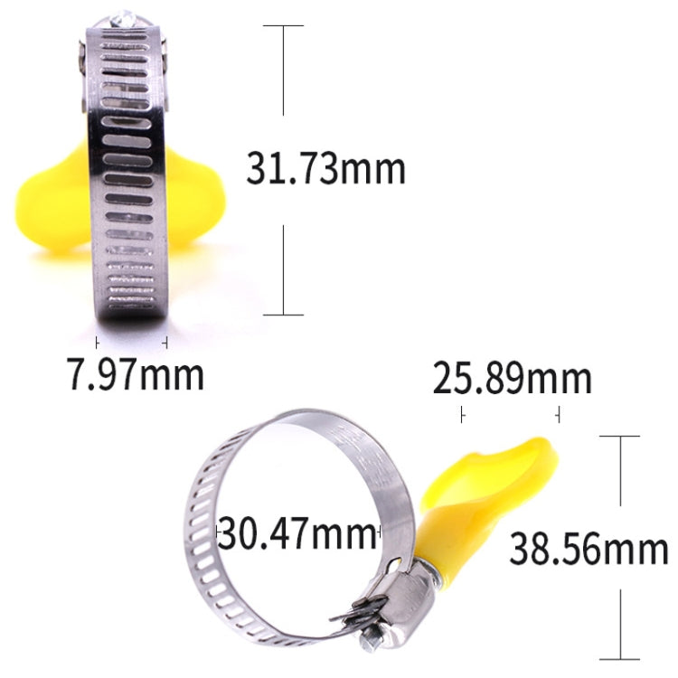 Morsetto tubo acqua acciaio inox con manico plastica
