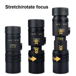 Telescopio monoculare HD 10-300x40 con treppiede e supporto foto