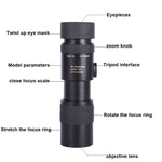 Telescopio monoculare HD 10-300x40 con treppiede e supporto foto