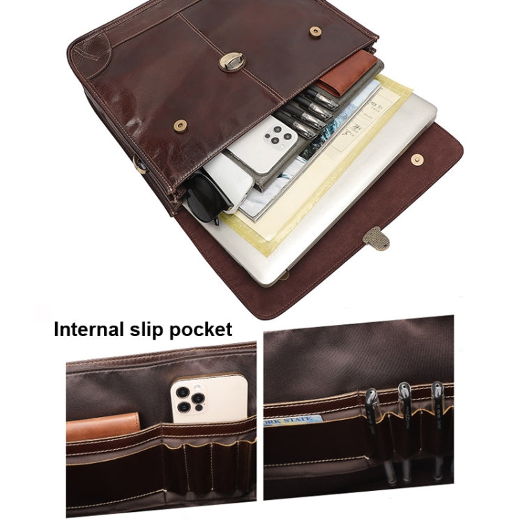 Borsa laptop in pelle vacchetta 15,6 pollici uomo
