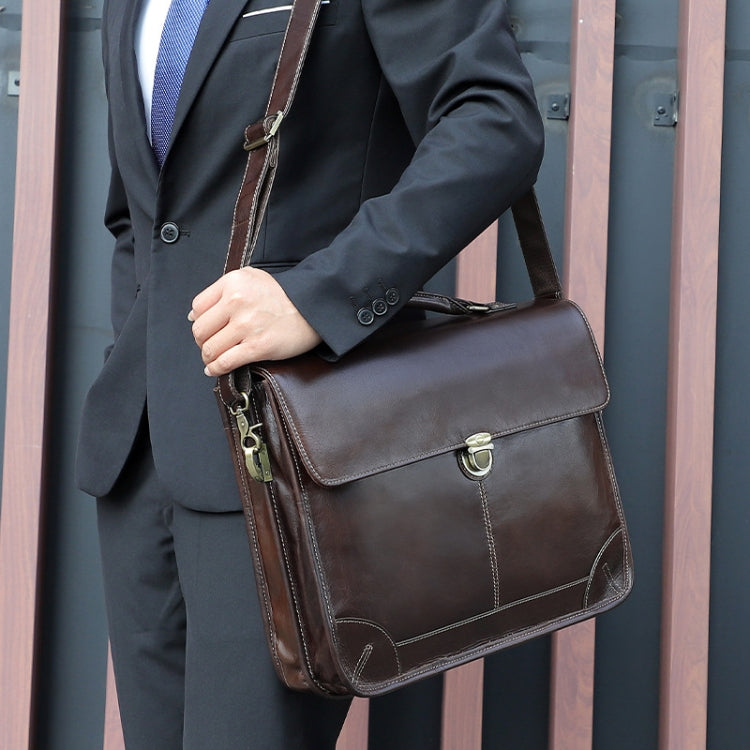 Borsa laptop in pelle vacchetta 15,6 pollici uomo