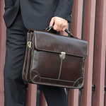 Borsa laptop in pelle vacchetta 15,6 pollici uomo